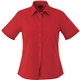 aerial view a team red (358) womens colter short sleeve button up shirt, image 1 of 3