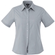 aerial view a grey (940) womens colter short sleeve button up shirt, image 1 of 2