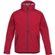aerial view a vintage red (369) mens index waterproof softshell rain jacket with hood, image 1 of 2