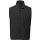 aerial view a black (995) mens warlow waterproof softshell vest, image 1 of 2