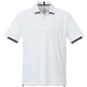 aerial view a white/grey storm (125) mens cerrado short sleeve performance polo, image 1 of 5