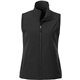 aerial view a black (995) womens warlow waterproof softshell vest, image 1 of 2