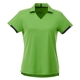 aerial view a apple/grey storm (653) womens cerrado short sleeve performance polo, image 1 of 3