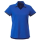aerial view a new royal/grey storm (561) womens cerrado short sleeve performance polo, image 1 of 3