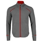 aerial view a team red/heather charcoal (358) mens tamarack full zip performance jacket with thumb holes, image 1 of 4