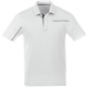 aerial view a white/steel grey (125) mens wilcox short sleeve performance polo, image 1 of 2
