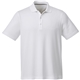 aerial view a white (125) mens otis short sleeve performance polo, image 1 of 4