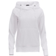 aerial view a white (125) womens dayton classic cozy fleece hoodie, image 1 of 2