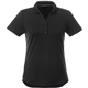 aerial view a black (995) womens otis short sleeve performance polo, image 1 of 4