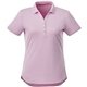 aerial view a pink zircon (326) womens otis short sleeve performance polo, image 1 of 4