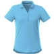 aerial view a aspen blue (430) womens otis short sleeve performance polo, image 1 of 7