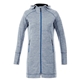 aerial view a invictus heather (438) womens odell performance knit tunic length full zip hoodie with thumb holes, image 1 of 8