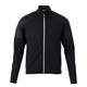 aerial view a black (995) mens senger knit full zip performance jacket with thumb holes, image 1 of 2