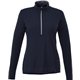 aerial view a navy (575) womens vega performance tech half zip, image 1 of 4