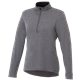 aerial view a heather charcoal (986) womens vega performance tech half zip, image 1 of 2