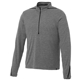 aerial view a heather charcoal/black (986) mens dege eco knit performance half zip, image 1 of 5