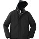 aerial view a black (995) mens elkpoint roots73 softshell jacket, image 1 of 3