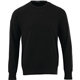 Men aerial view a black (995) mens kruger fleece crewneck sweatshirt, image 1 of 2