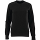 aerial view a black (995) womens kruger fleece crewneck sweatshirt, image 1 of 2