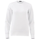 aerial view a white (125) womens kruger fleece crewneck sweatshirt, image 1 of 2