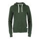 aerial view a pine green (690) womens maplegrove roots73 fleece hoodie, image 1 of 2