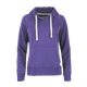 aerial view a bright purple (588) womens maplegrove roots73 fleece hoodie, image 1 of 3