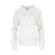aerial view a white (125) womens maplegrove roots73 fleece hoodie, image 1 of 2
