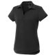 aerial view a black (995) womens amos eco short sleeve performance polo, image 1 of 2