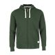 aerial view a pine green (690) mens paddlecreek full zip fleece hoodie with hidden pocket, image 1 of 3