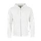 a white (125) mens paddlecreek full zip fleece hoodie with hidden pocket