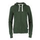 aerial view a pine green (690) womens paddlecreek full zip hoodie with hidden pocket, image 1 of 4