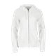aerial view a white (125) womens paddlecreek full zip hoodie with hidden pocket, image 1 of 2