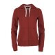 aerial view a dark red (372) womens paddlecreek full zip hoodie with hidden pocket, image 1 of 3