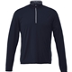aerial view a navy (575) mens vega performance tech quarter zip, image 1 of 4