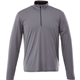 aerial view a steel grey (945) mens vega performance tech quarter zip, image 1 of 4