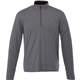 aerial view a heather charcoal (986) mens vega performance tech quarter zip, image 1 of 4