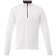 aerial view a white (125) mens vega performance tech quarter zip, image 1 of 4
