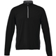 aerial view a black (995) mens vega performance tech quarter zip, image 1 of 4