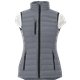 aerial view a steel grey (945) womens whistler lightweight down puffer vest, image 1 of 3