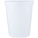 aerial view a white 16 oz classic smooth walled plastic stadium cup, image 1 of 2