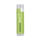 aerial view a peppermint natural lip moisturizer with organic ingredients in clear tube, image 1 of 2
