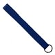aerial view a navy 3/4 sewn polyester wrist keychain with metal split - ring, image 1 of 2