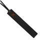 aerial view a black leather & light rust linen accent turner tasseled bookmark, image 1 of 2