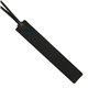 aerial view a black leather & royal blue linen accent turner tasseled bookmark, image 1 of 2