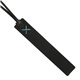 aerial view a black leather & turquoise linen accent turner tasseled bookmark, image 1 of 2