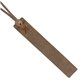aerial view a distressed brown leather & light rust linen accent turner tasseled bookmark, image 1 of 2