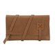 aerial view a tan leather & light rust linen accent marshall leather cord organizer, image 1 of 2