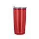 aerial view a translucent red gobi 22 oz denali double wall tumbler with versa lid, image 1 of 2