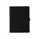 aerial view a black leather & country red linen accent mini tasker leather mini padfolio, image 1 of 2