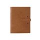 aerial view a tan leather & country red linen accent mini tasker leather mini padfolio, image 1 of 2